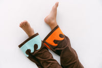 Spicy Dugong Kids Wavy Terry Pants Brown