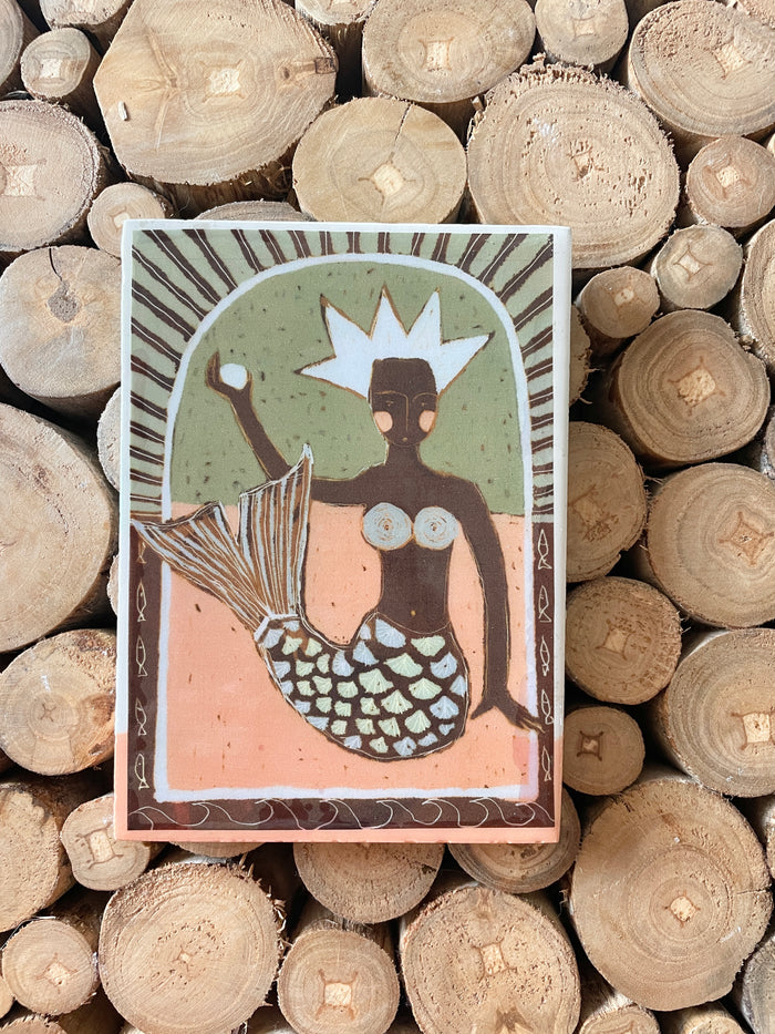 Sue Fantini Tile - Pearl Mermaid