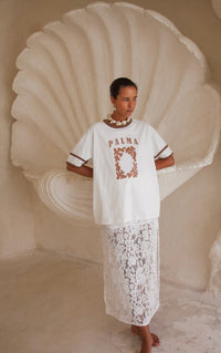 Palma Garden Oversized Tee Brown