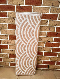 Recycled Outdoor Mat 14 Rainbow Wave ~ Small 1.8 x 1.8