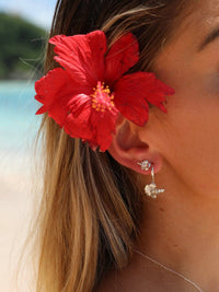 Hibiscus Studs Sterling Silver