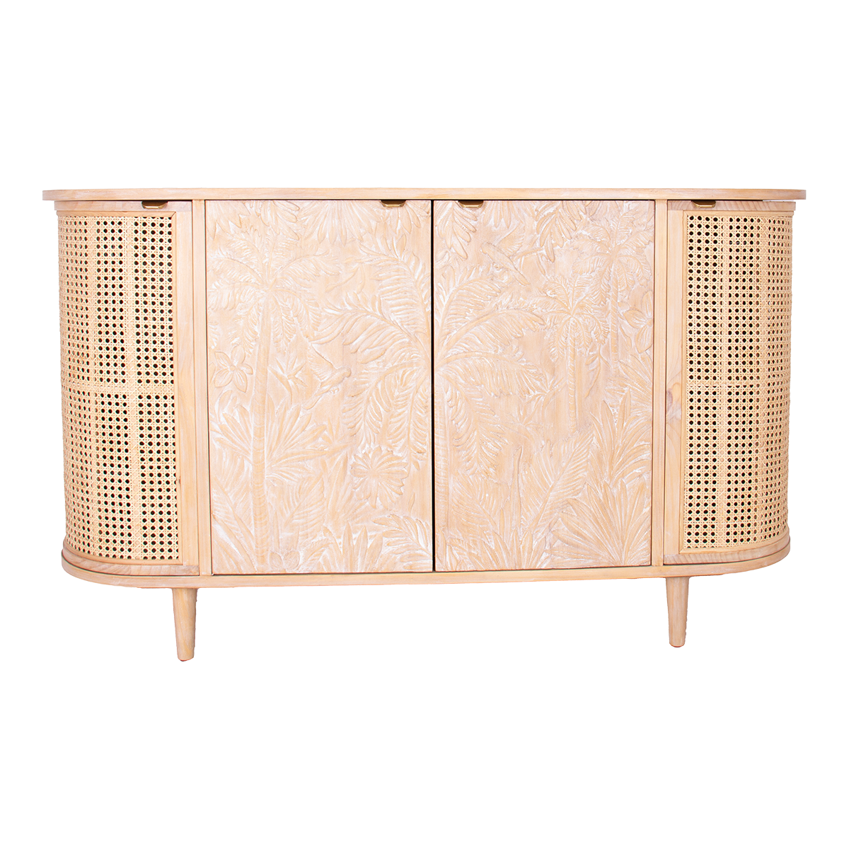 Buffet Les Palmas Carved Rattan & Wood