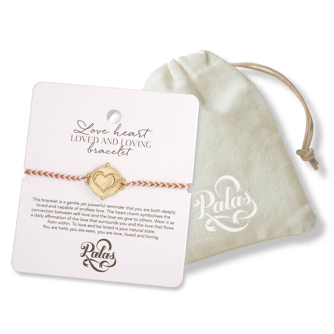 Love heart ‘loved and loving’ bracelet