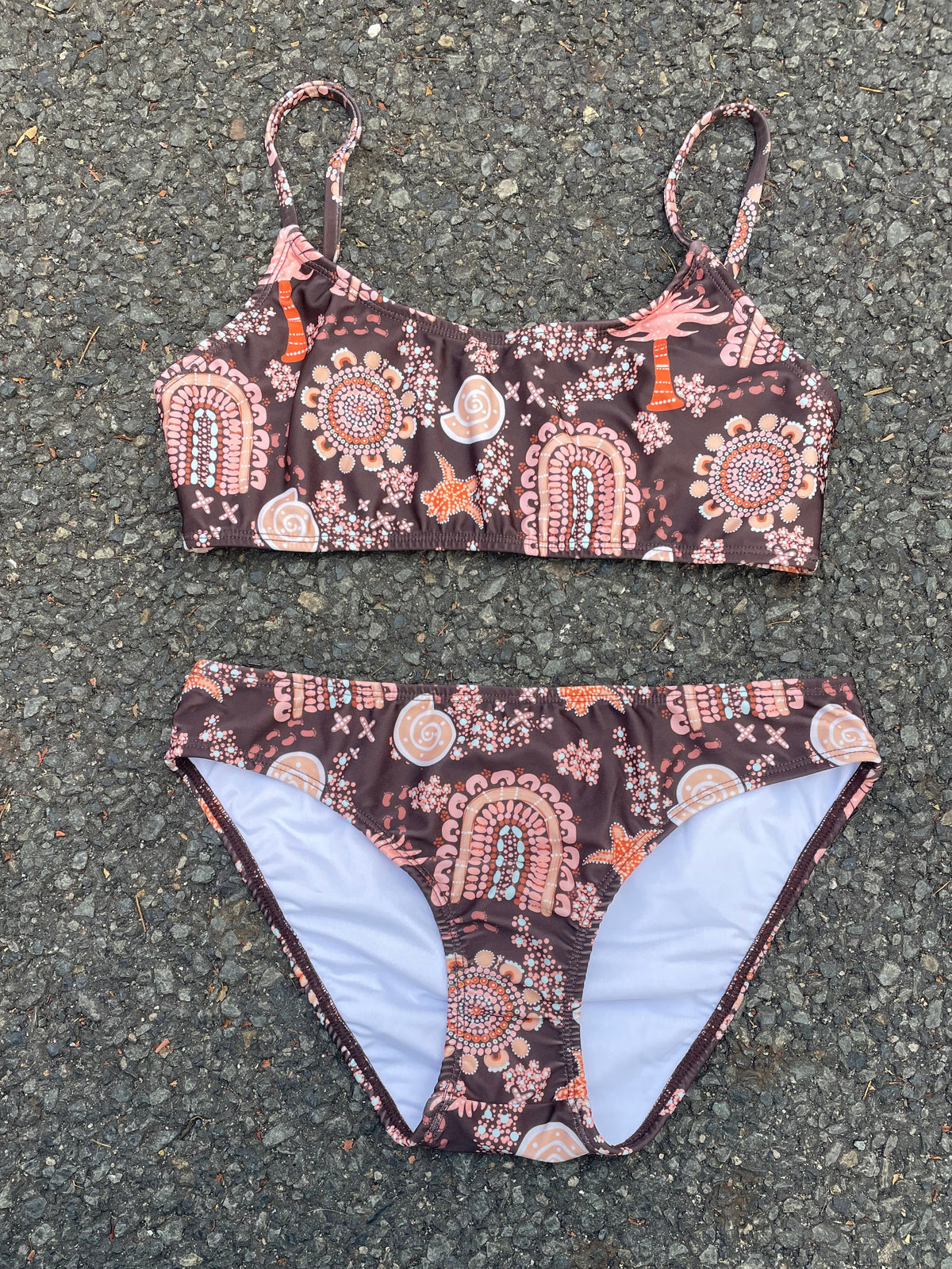 Salty Footprints Teens Swimwear - Two Piece Chocolate
