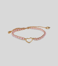 Kids Pink Tourmaline Crystal Bracelet|Gold