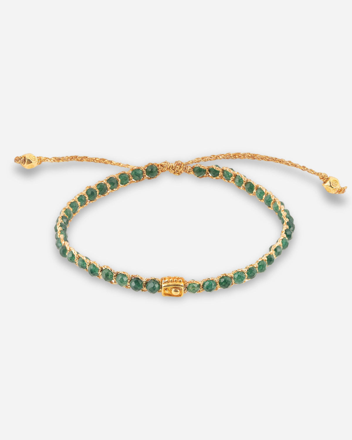 Green Emerald Crystal Bracelet | Gold: 18K Gold