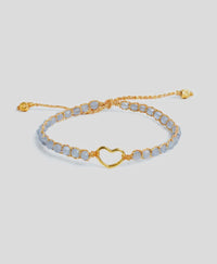 Kids Lavender Crystal Bracelet|Gold