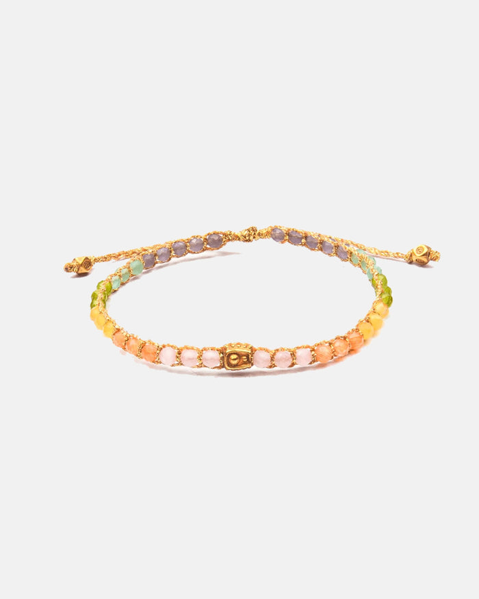 Rainbow Pastel Crystal Bracelet | Gold: 18K Gold