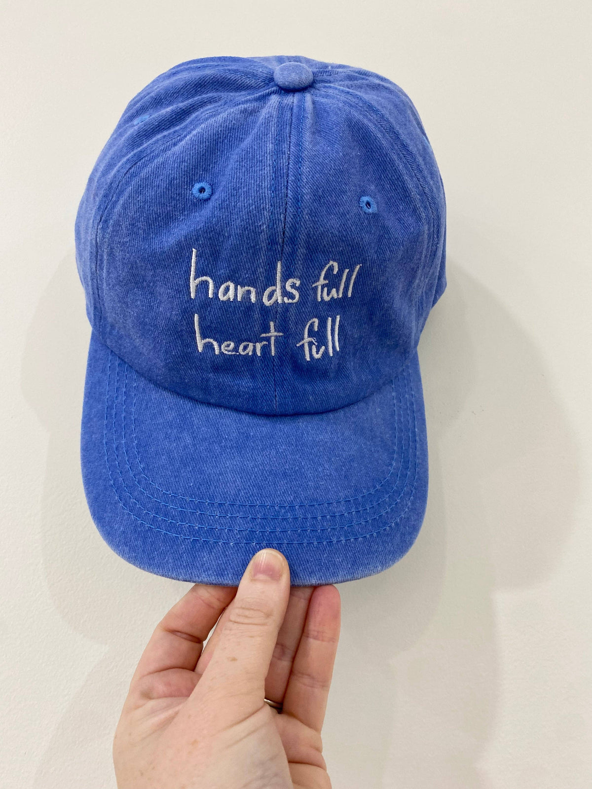 Heart Full Adults Cap: Green w/ Pink Design