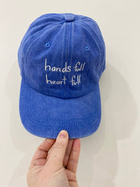Heart Full Adults Cap: Green w/ Pink Design