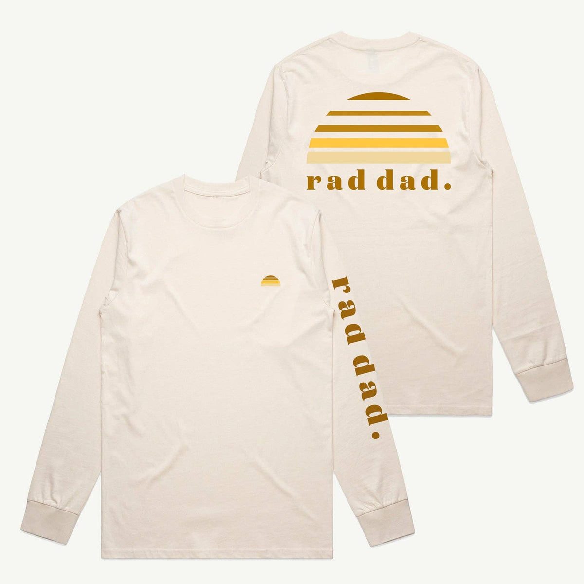 Rad Dad Tonal Long Sleeve Tee - White