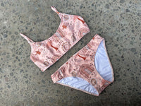 Salty Footprints Teens Swimwear - Two Piece Peach