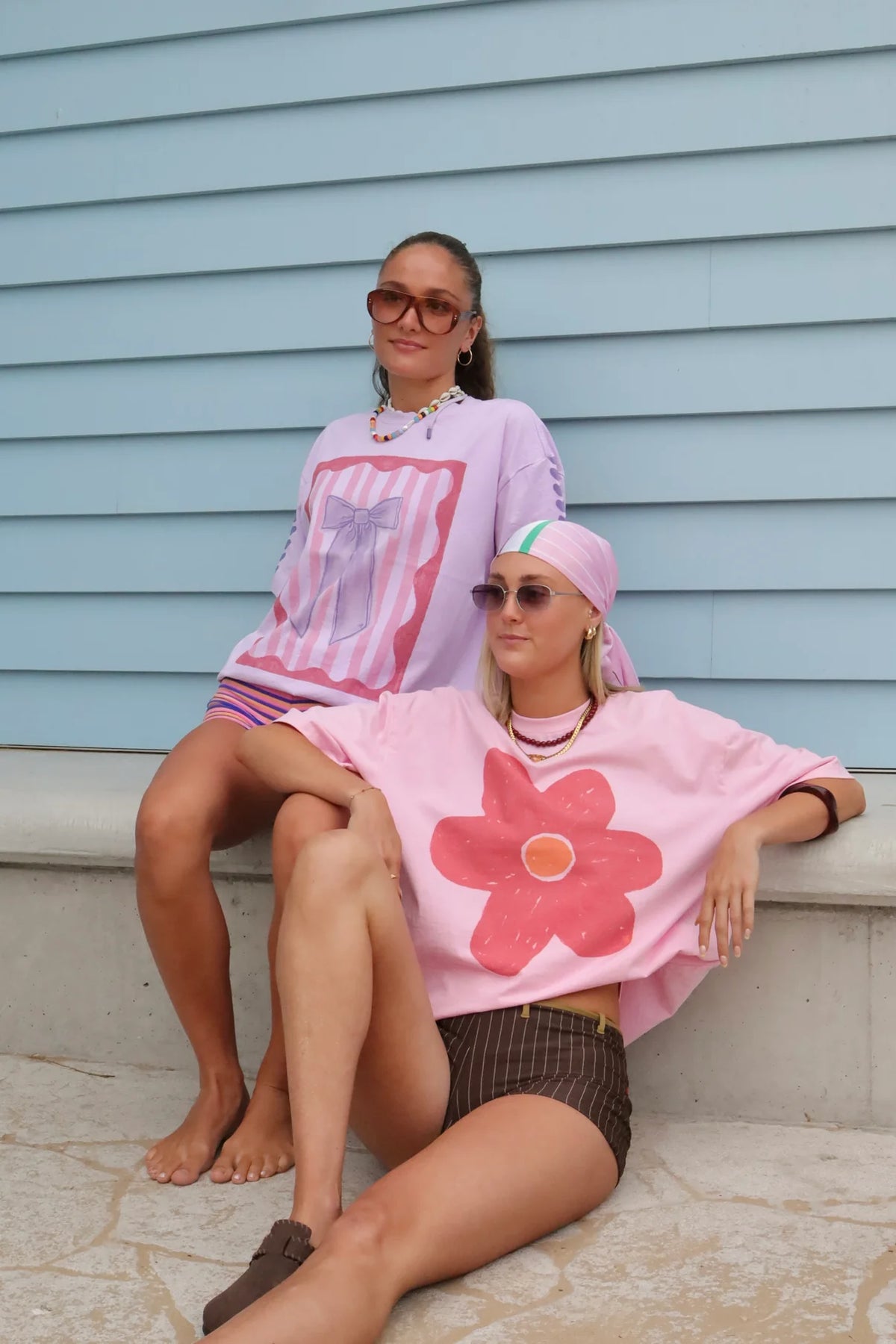 Amy Gibbs Blooming Oversized Graphic Tee Shirt