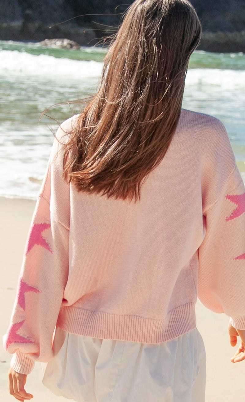 Knit Sweater - Howdy Pink