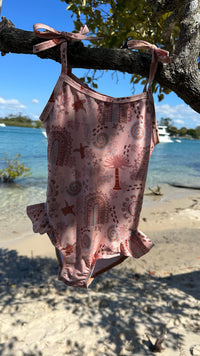 Salty Footprints Kids Swimwear - Tie Up Peach
