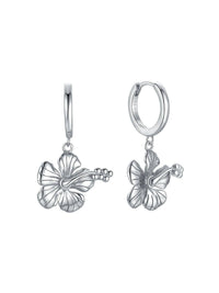 Hibiscus Hoop Sterling Silver