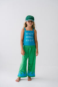 Spicy Dugong Kids Wavy Terry Pants Green
