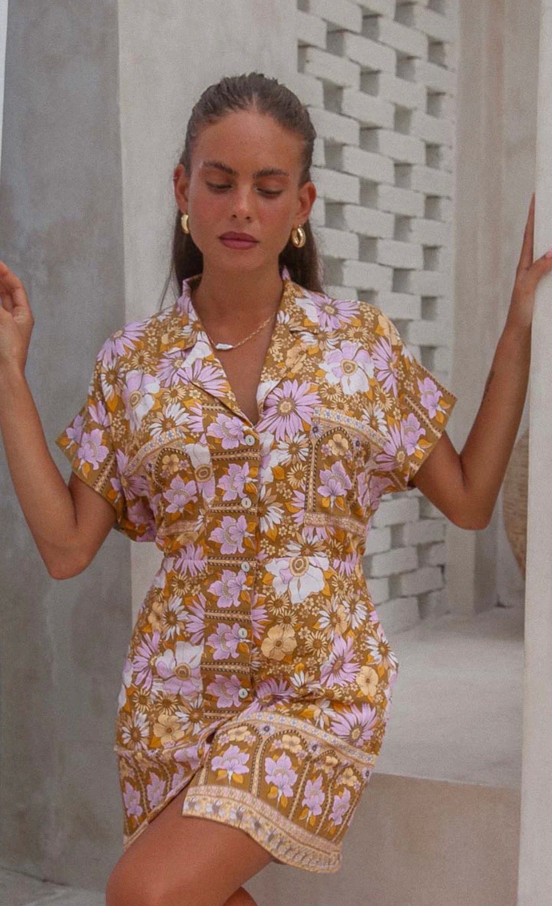 Leila Floral Shirt Dress