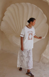 Palma Garden Oversized Tee Brown