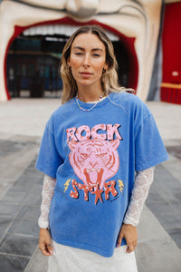 Rock Star Oversized Shirt Acid Wash