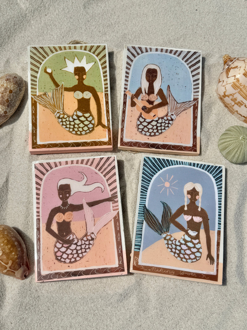 Sue Fantini Tile - Making Waves Mermaid