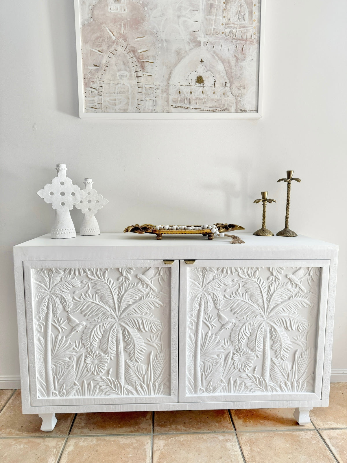Buffet Small Les Palmas - Milk White