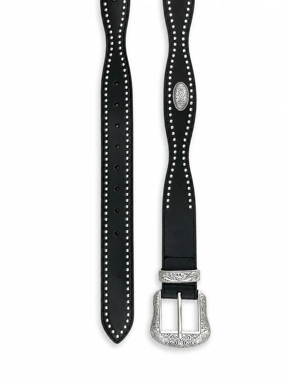 Studded Western Leather Belt