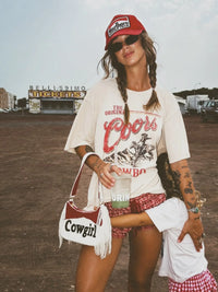 Cowgirl Tassel Beaded Bag