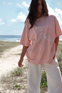 Forever Summer Oversized Tee Pink