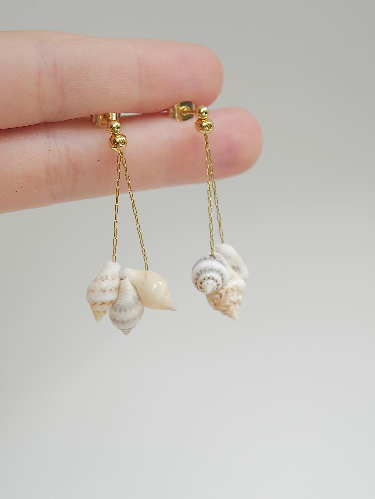 Earrings - Petite Triple Shell