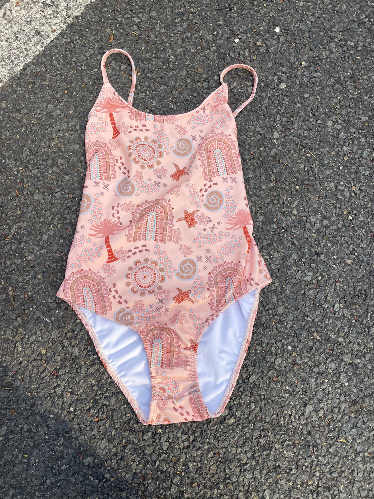 Salty Footprints Teens Swimwear - One Piece Peach