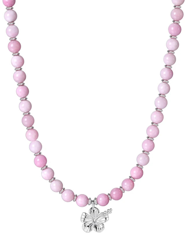 Lola Beaded Necklace in Silver