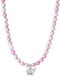 Lola Beaded Necklace in Silver