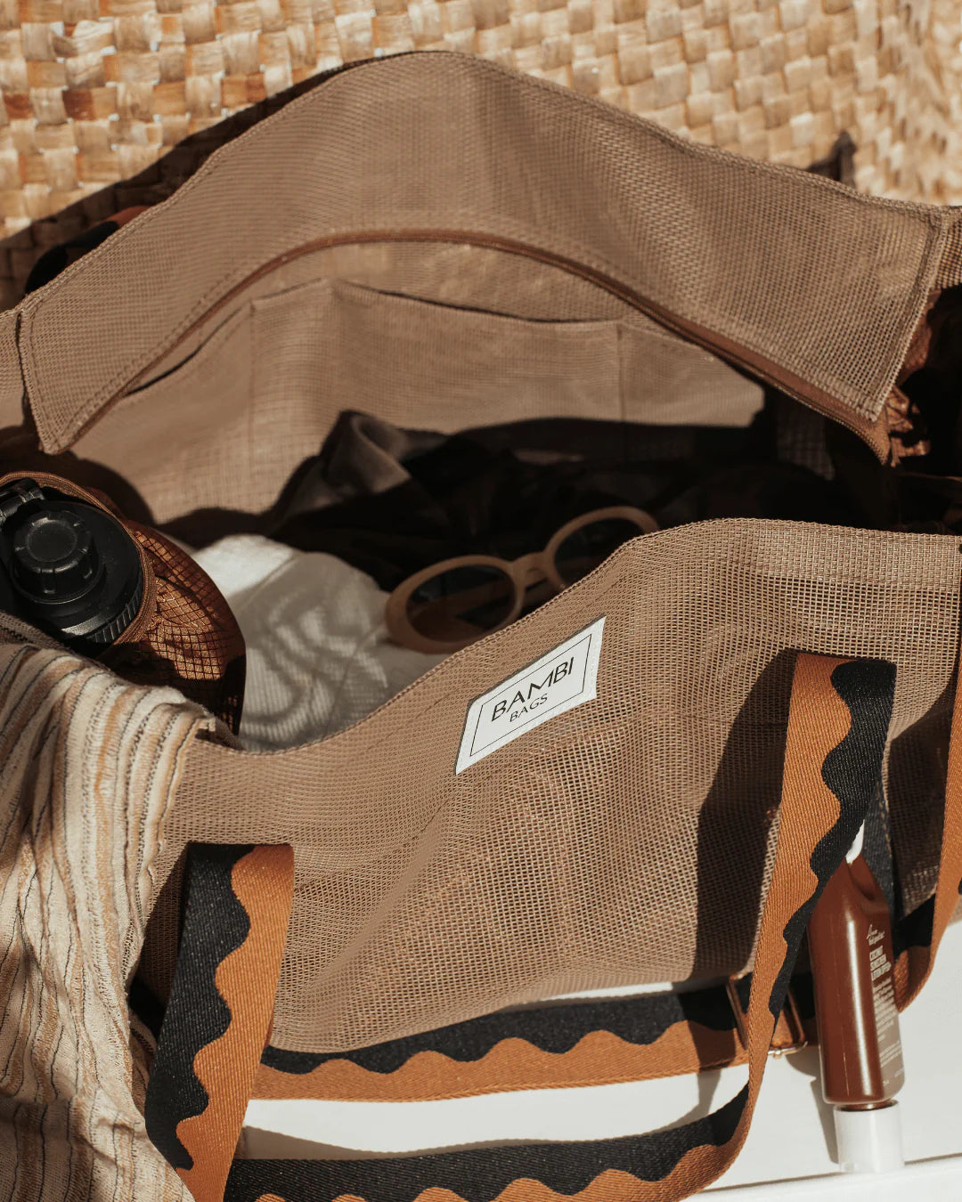 The Bambi Mesh Bag in Espresso