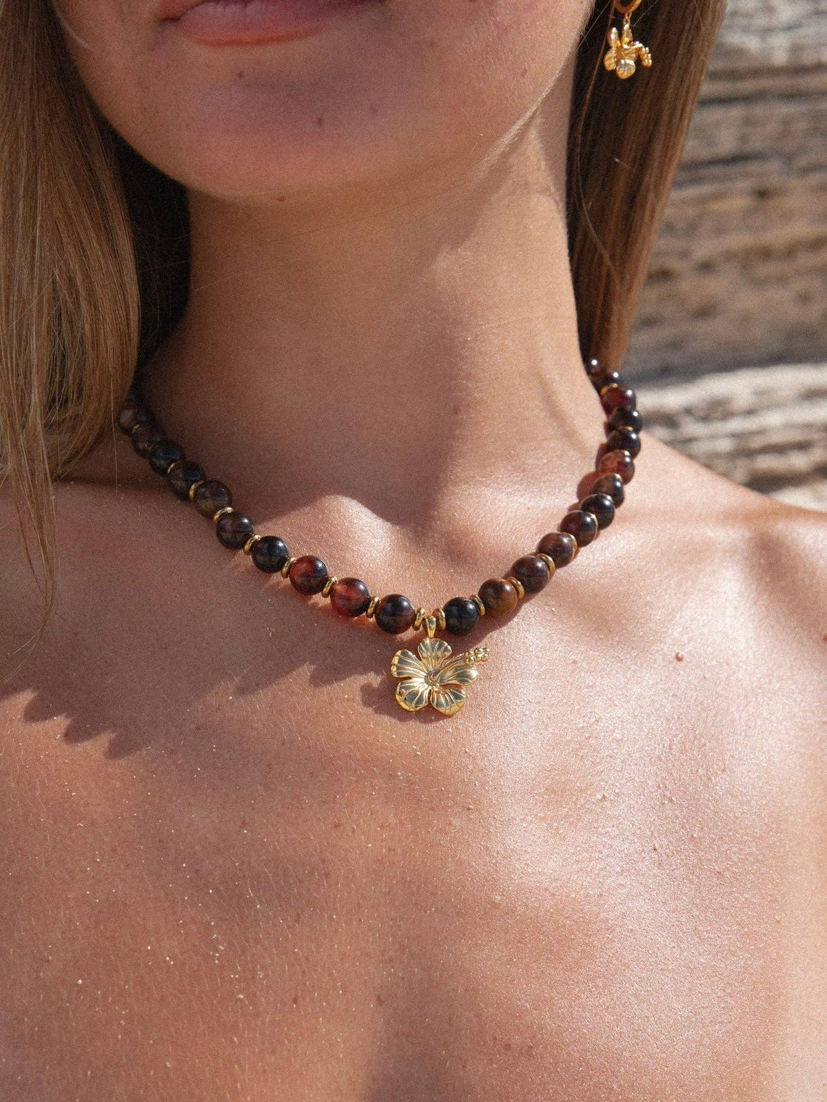 Leni Beaded Necklace in 18k Gold