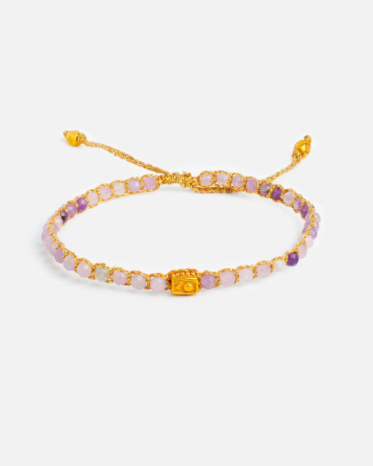 Lepidolite Crystal Bracelet | Gold: 18K Gold