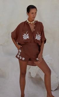 Elise Shorts Brown