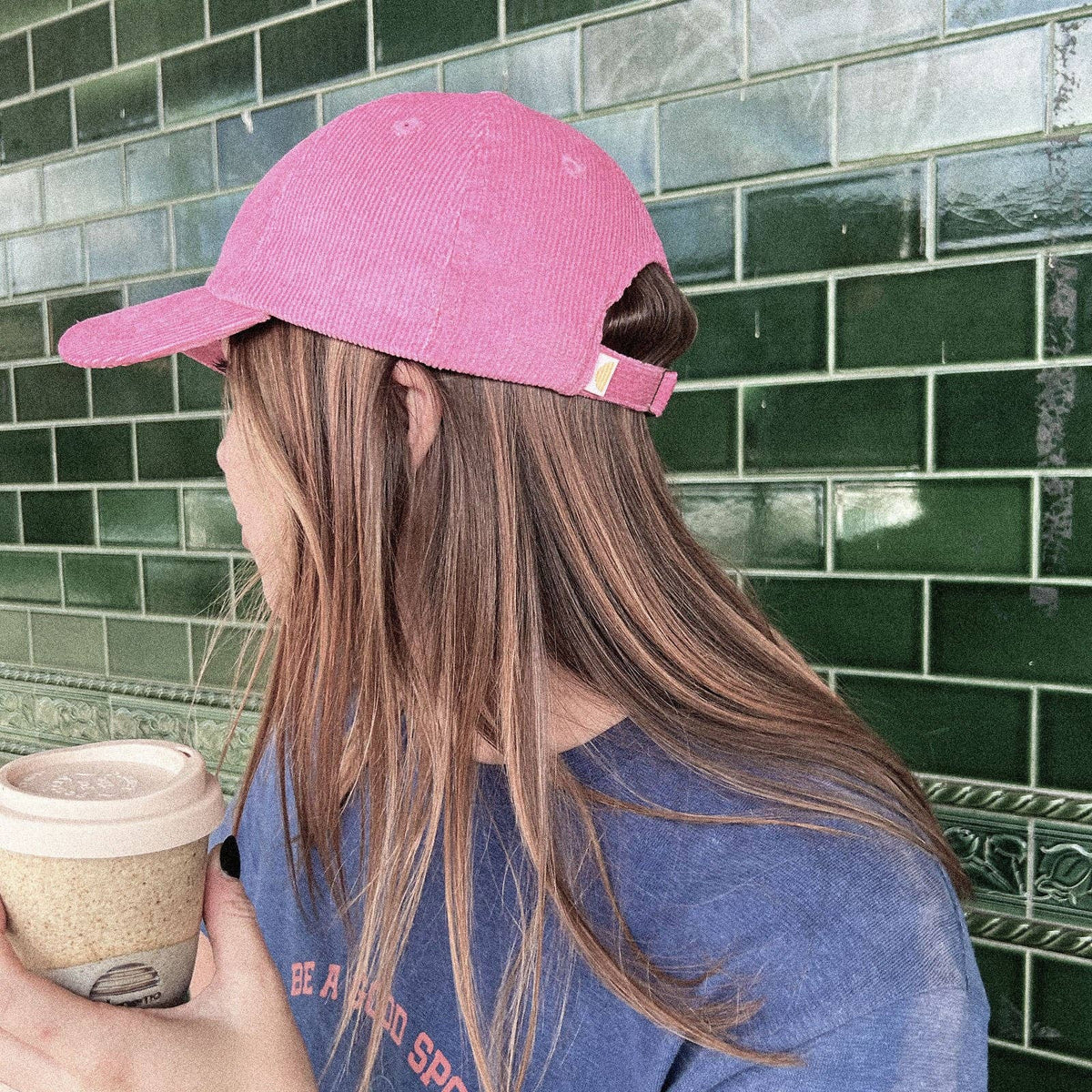 Rad Mama Baseball Organic Cord Cap - Pink