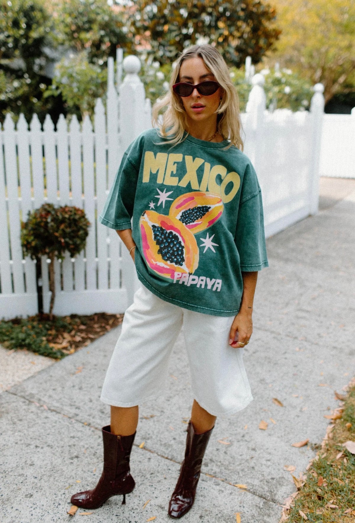 Mexico Papaya Boxy Tee Shirt