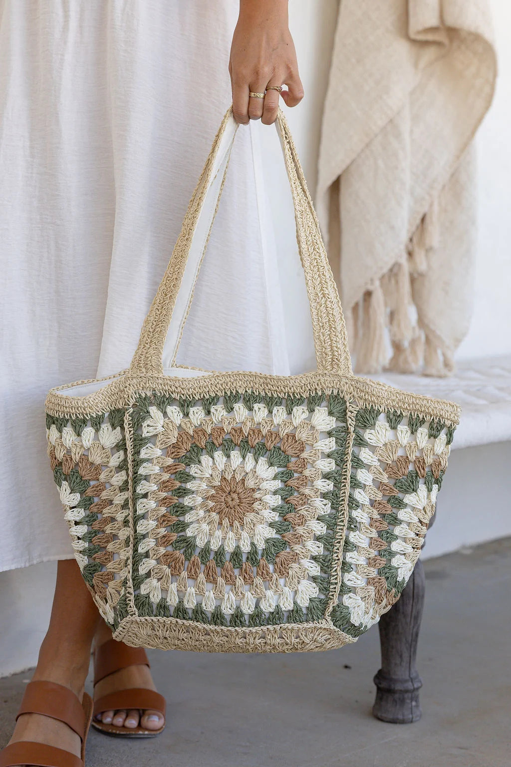 Boho Gypsy Bag - Natural Sage