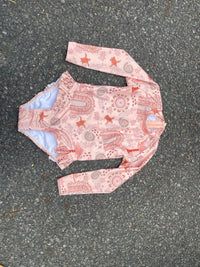 Salty Footprints Kids Swimwear - Long-sleeve Peach