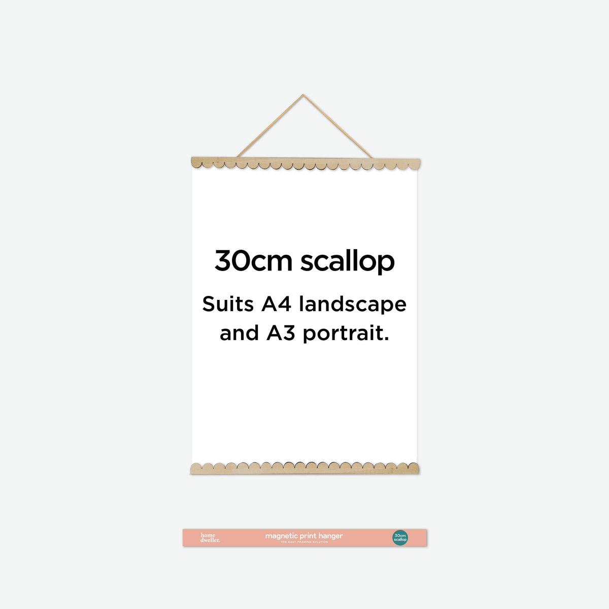 Magnetic Print Hanger Scallop 30cm