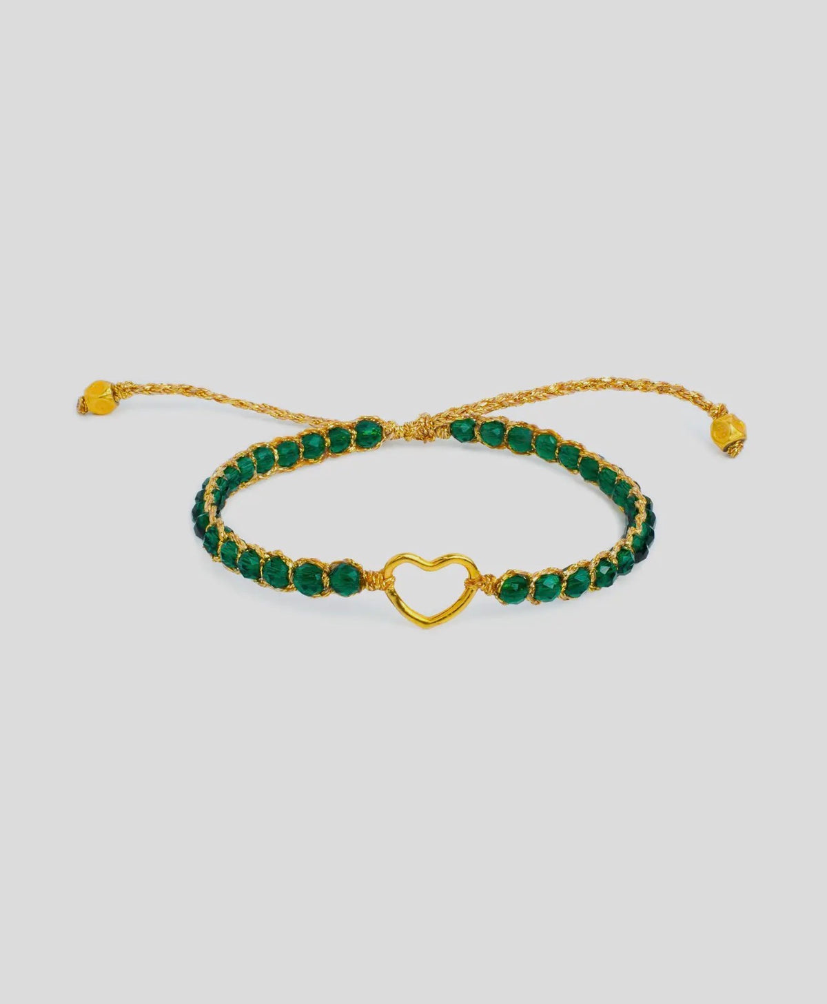 Kids Green Spinel Crystal Bracelet|Gold