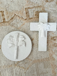 Wall Tile - White Palm - Large *Seconds