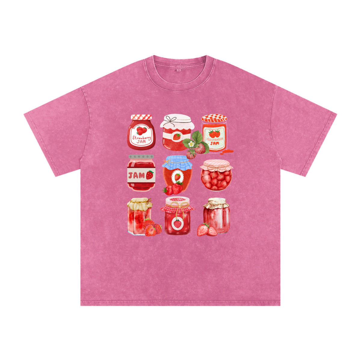 Strawberry Jam Oversized Shirt Acid Pink