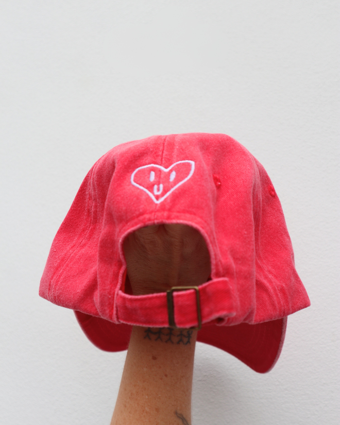 Heart Full Adults Cap: Watermelon w/ Lilac Design