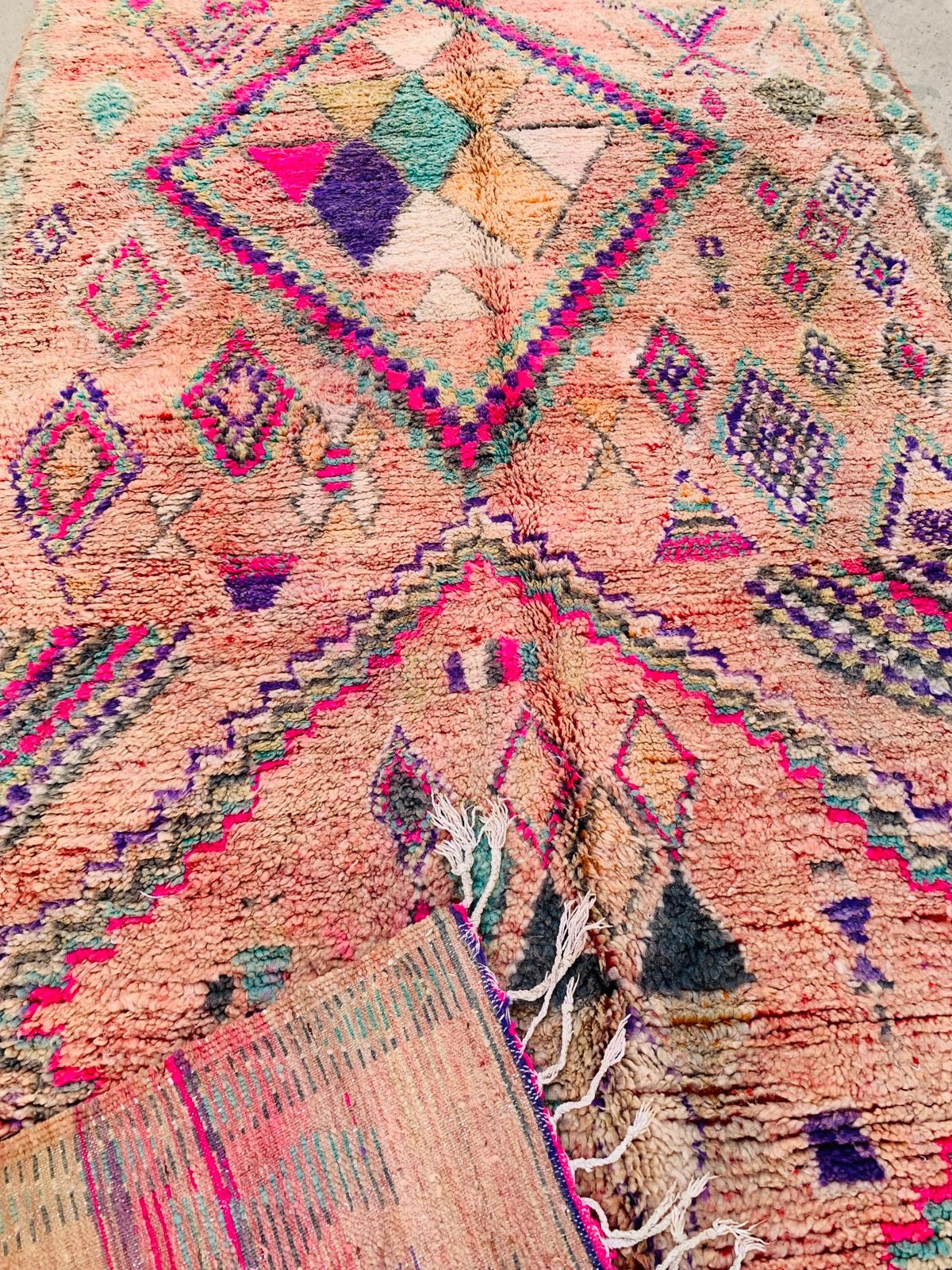 Moroccan Vintage Rug "Seaharra" 355 x 186