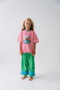 Spicy Dugong Kids Wavy Terry Pants Green