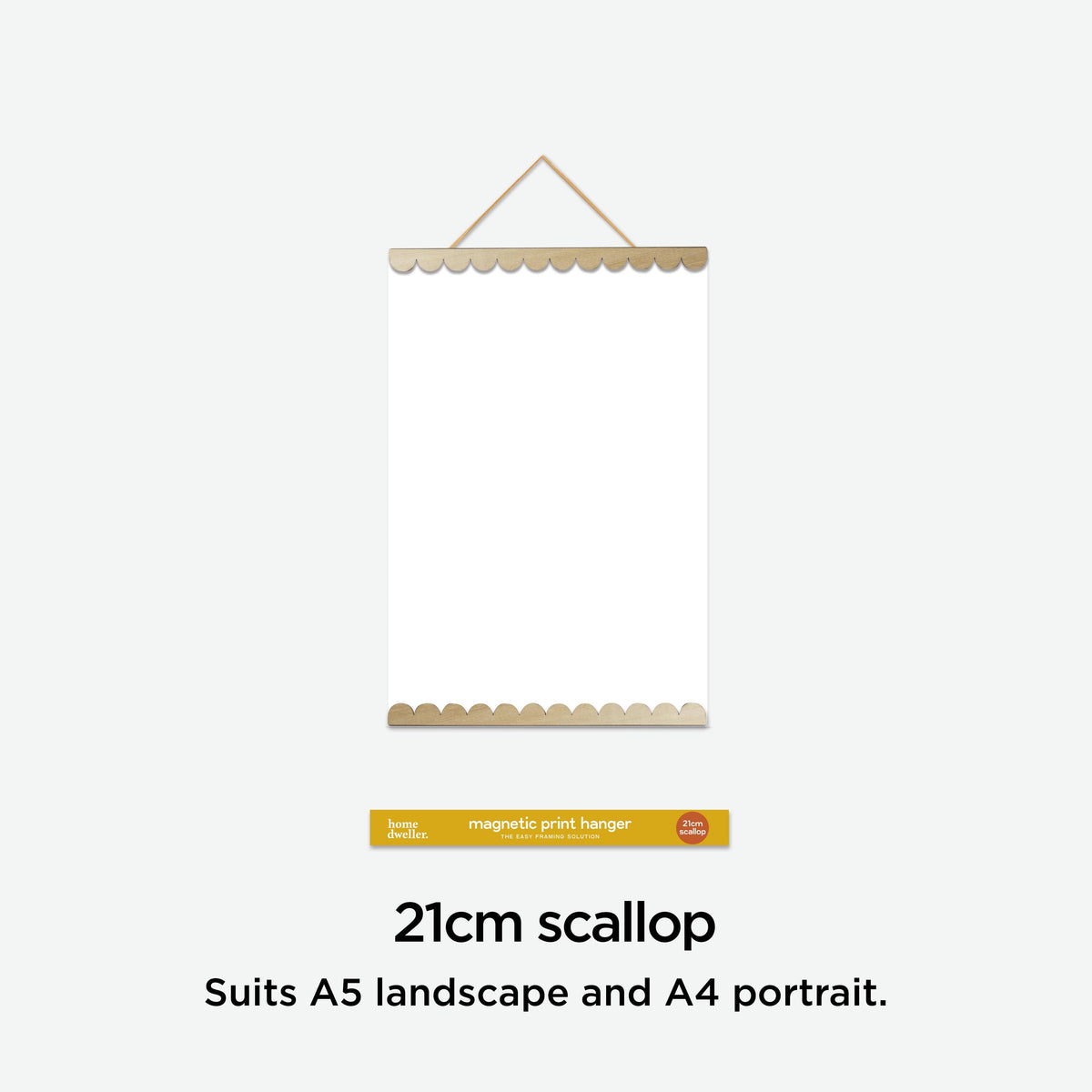 Magnetic Print Hanger Scallop 21cm