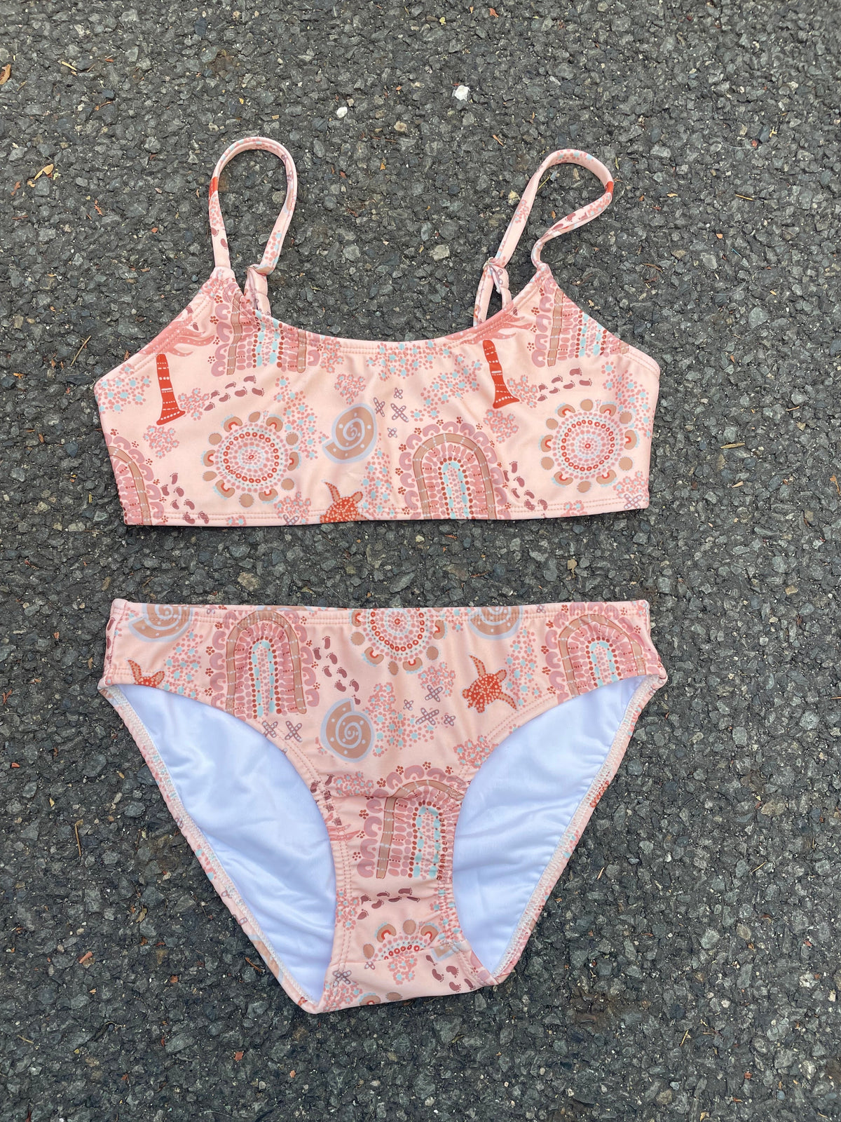 Salty Footprints Teens Swimwear - Two Piece Peach